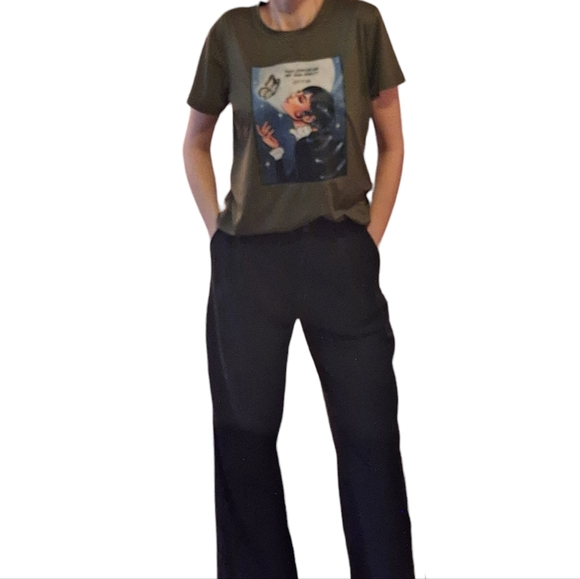 Romwe green graphic tee shirt - Picture 2 of 10